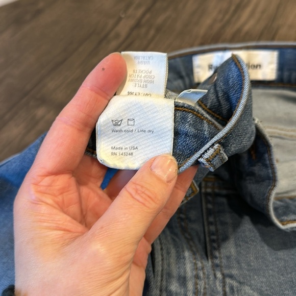 REFORMATION High Skinny Crop Patch Pockets Jeans in Catalina wash Size 28 - Picture 7 of 9